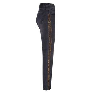 Esqualo Gold Metallic Stripe Jean